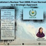 Pakistan’s nuclear test 1998; from normative to a strategic approach