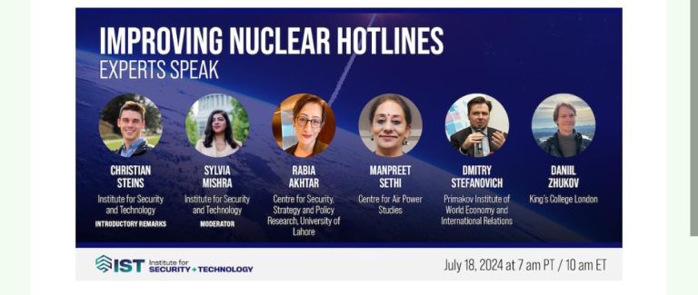 Improving Nuclear Hotlines organized by The Institute for Security and Technology (IST)