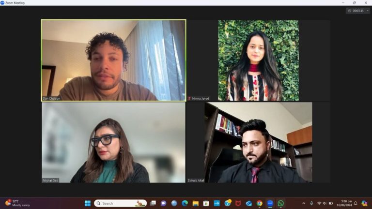 Presentation of Zohaib Altaf and Nimra Javed on AI-generated content policies on Meta platforms